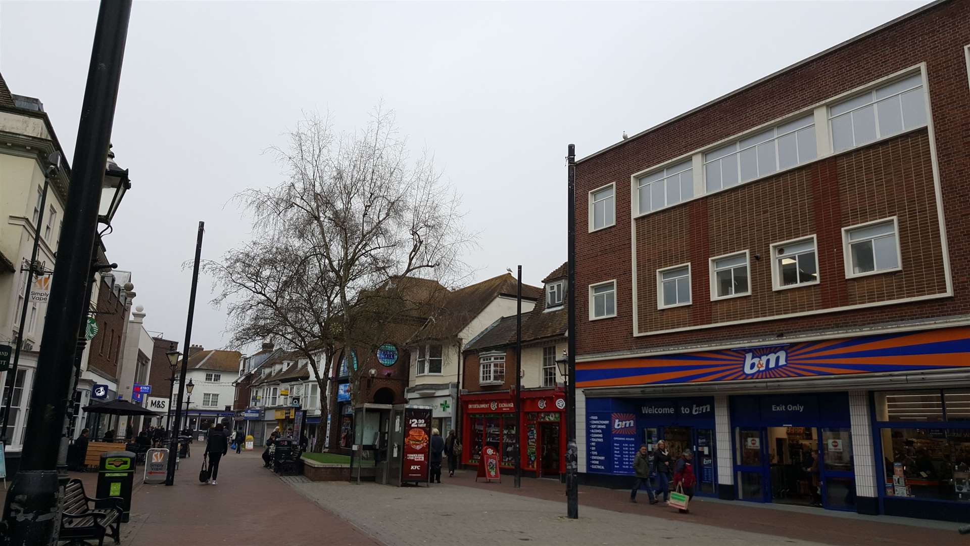 The dispersal order covered the town centre