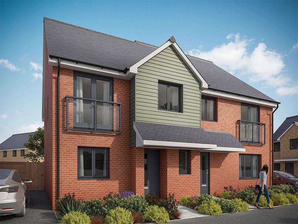 An artist's impression CGI of how the new homes for shared ownership at Springhead Park, Ebbsfleet will look. Picture: Moat Housing