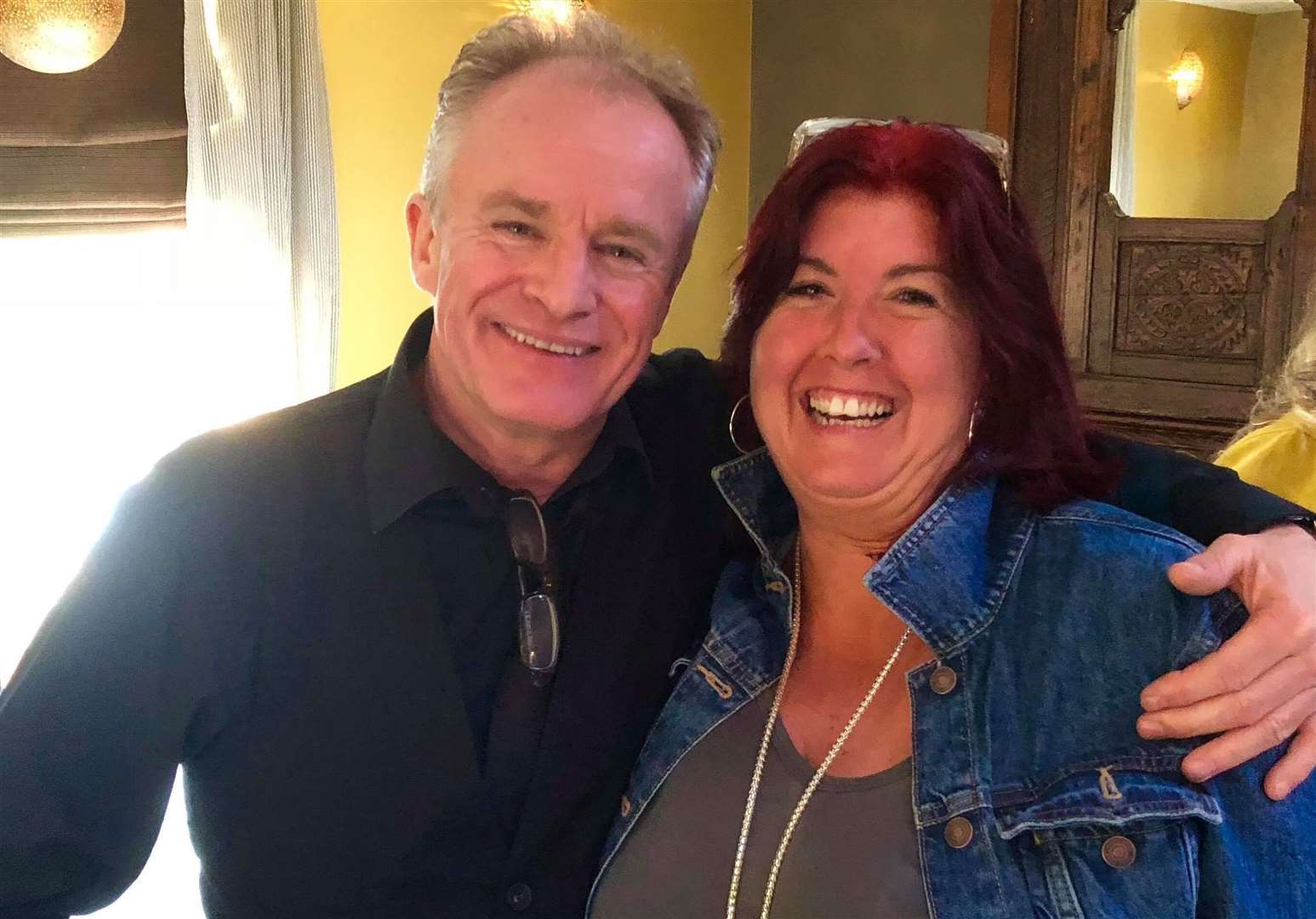 Sharon Jackson with comedian Bobby Davro runs Much Laughter