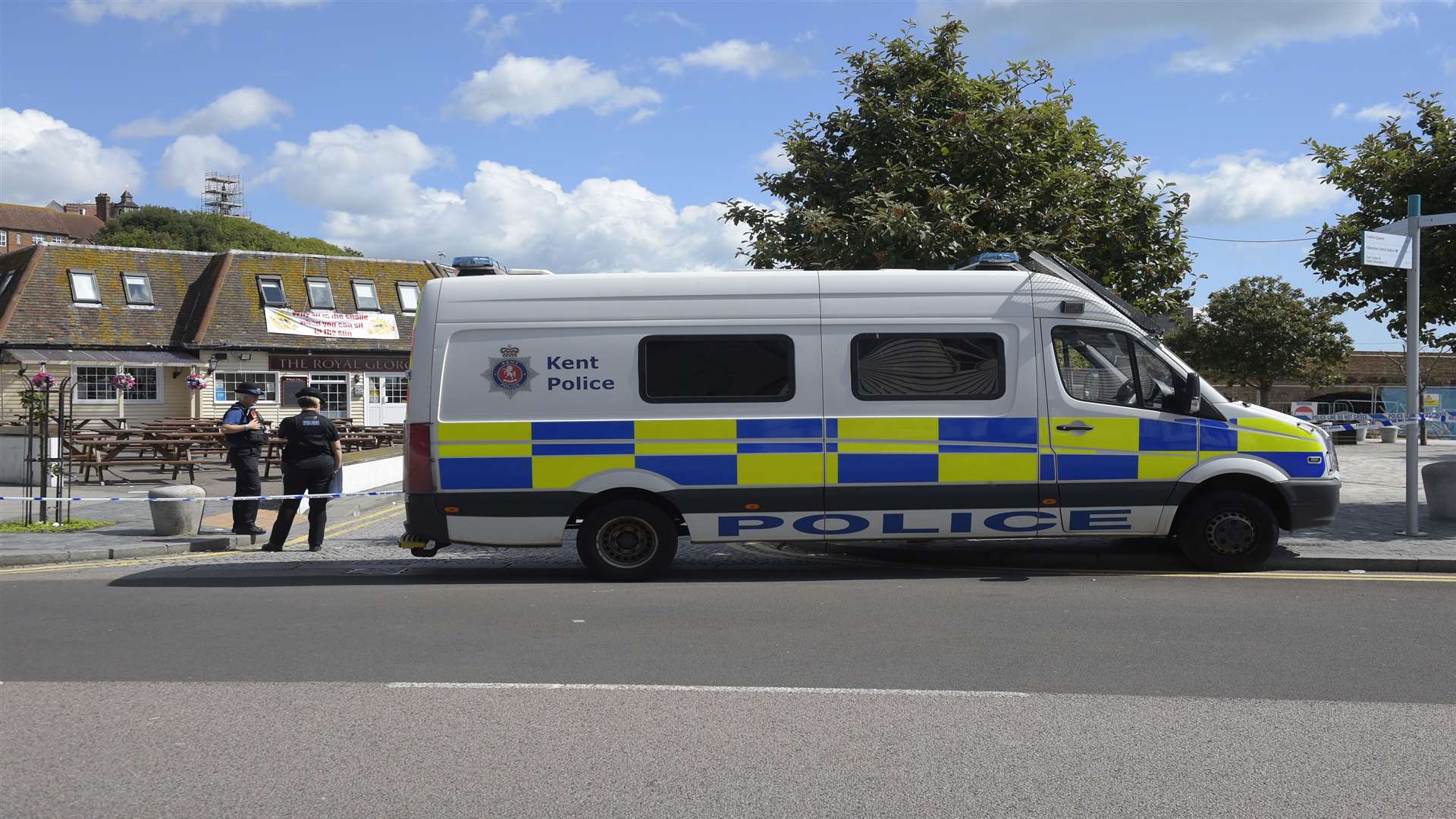 Police at the scene. Picture: Tony Flashman