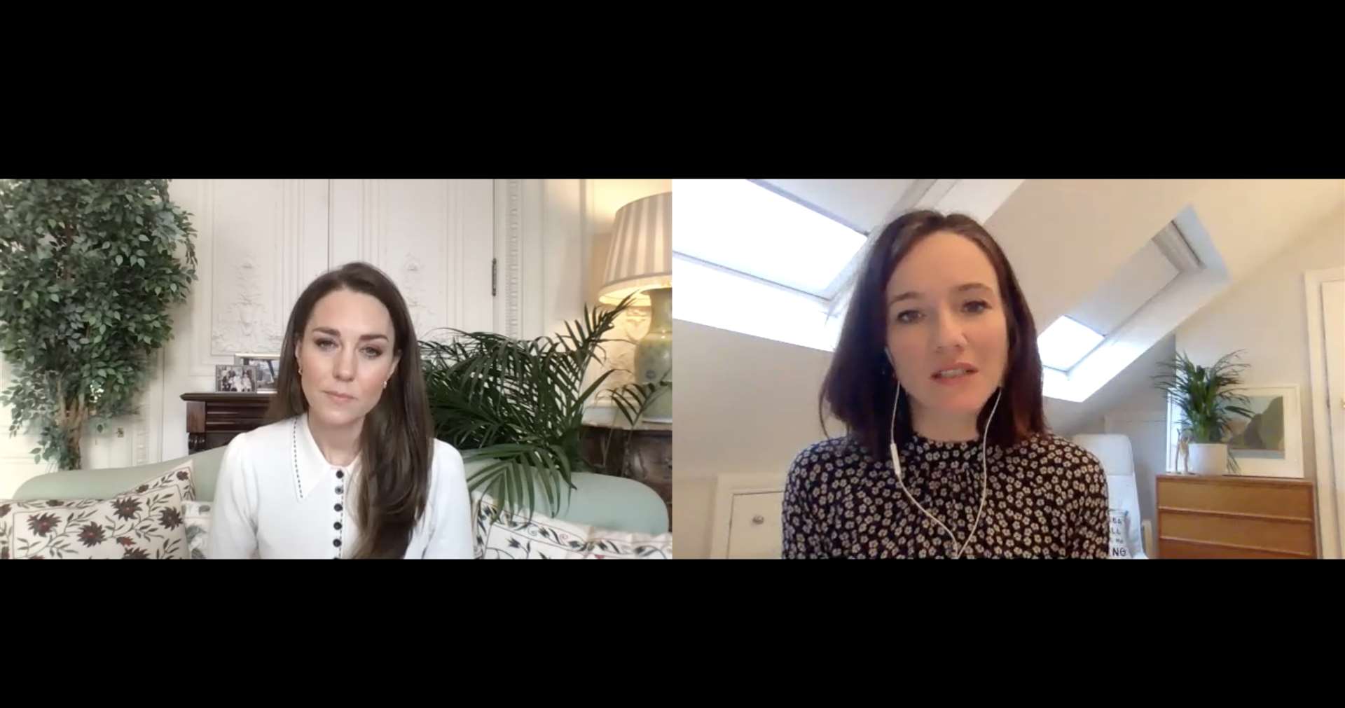 Kate holds a video call with Sophia Parker, founder of Little Village (Kensington Palace)