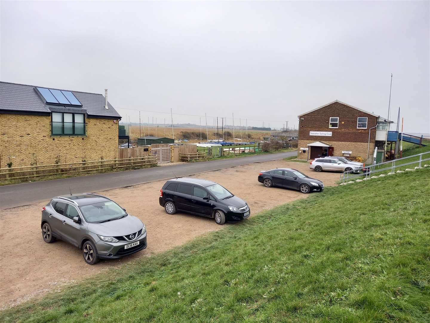 The informal car park along Faversham Road stretches for 600 metres