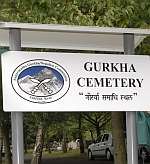 Gurkha sign at Bybrook Cemetery, Ashford