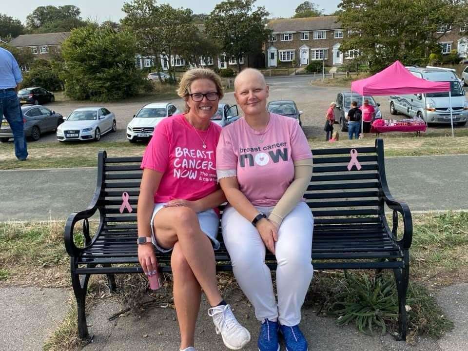 Donna Taylor and Jayne Davis on Julie's Bench Picture: Sharon Powell