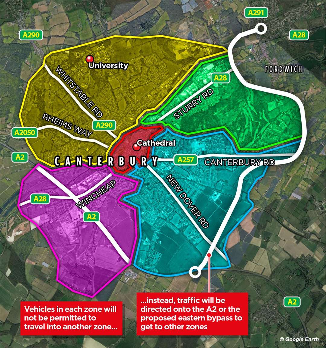 How the city will be divided into five new neighbourhoods