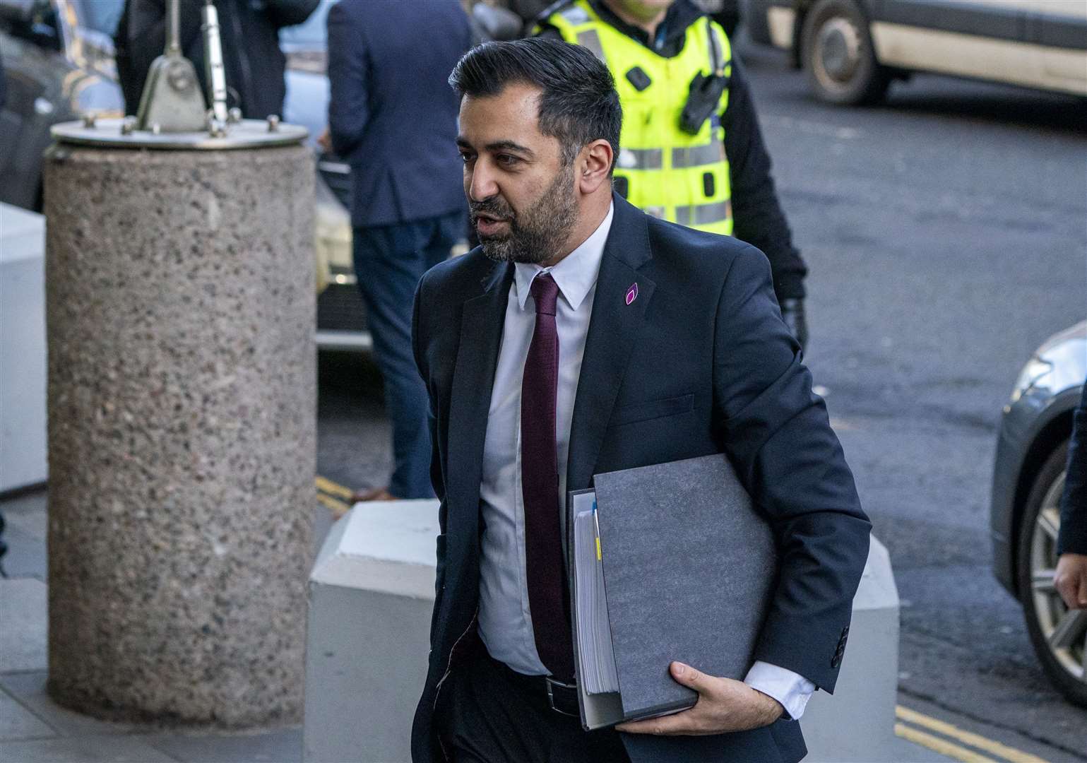 Humza Yousaf came to the inquiry in Edinburgh after telling MSPs an external review would look at how informal messages are retained in future (Jane Barlow/PA)