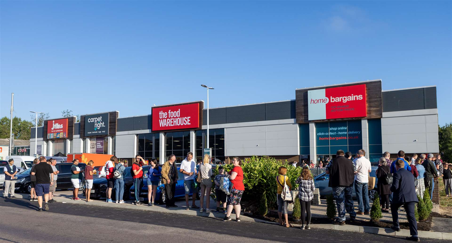 Customers queued for the opening of the new store. Picture: Harriet Buckingham