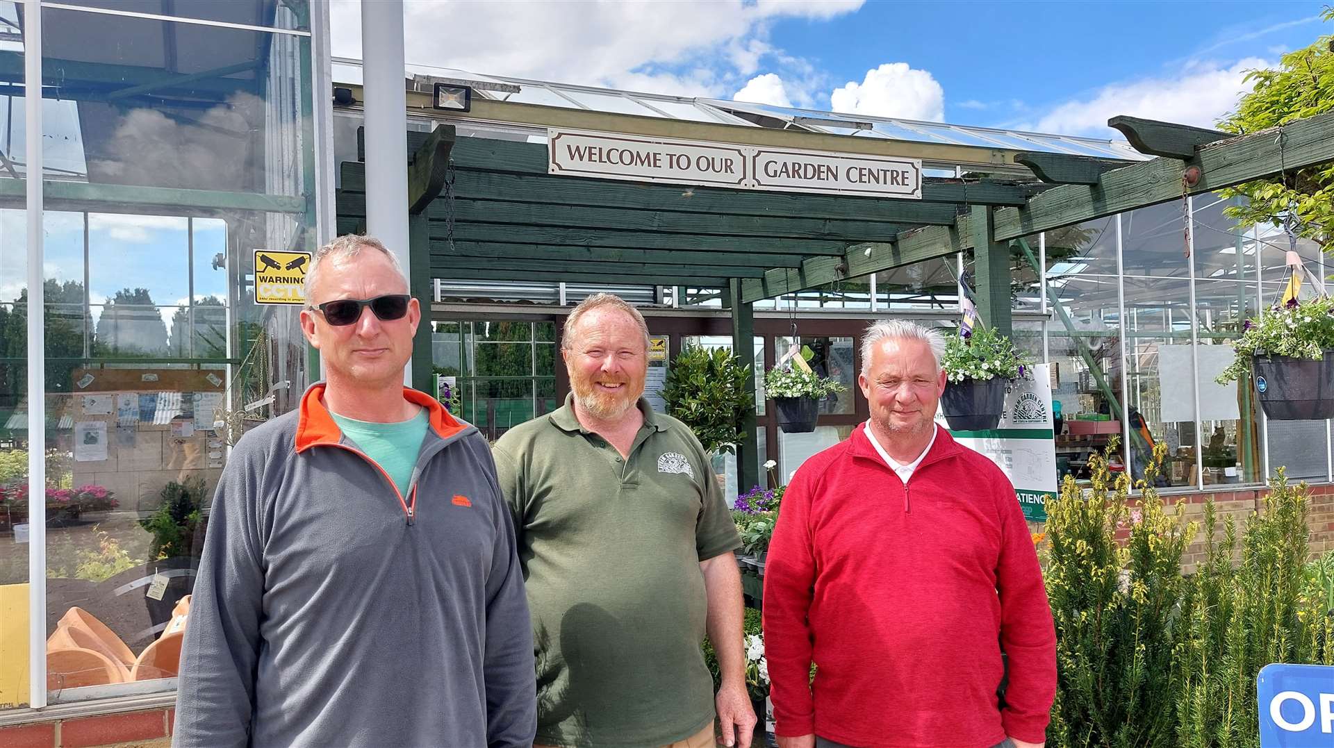 Mark Johnson with general manager Robert Smith and brother Peter Johnson