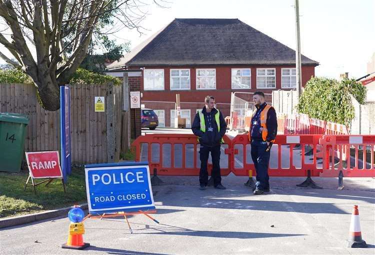 A cordon near the school, following the deaths (Stefan Rousseau/PA)