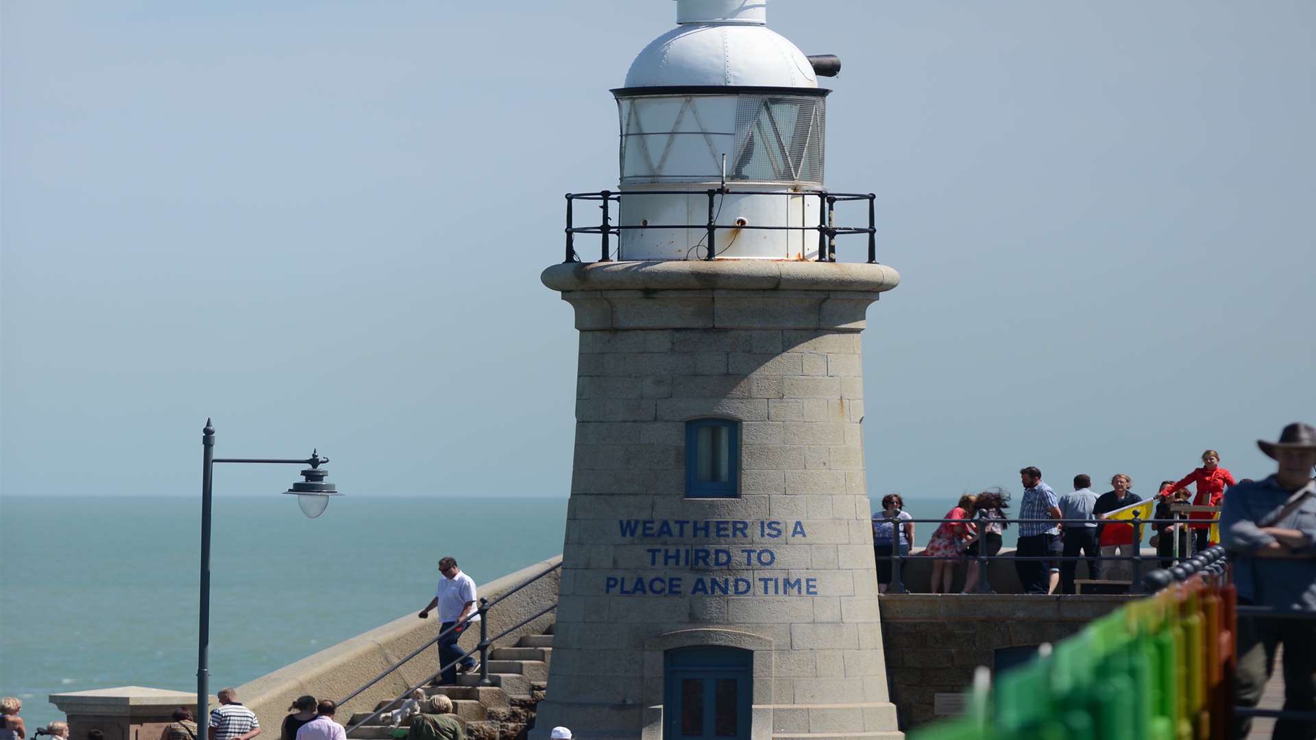 The renovated harbour arm in Folkestone