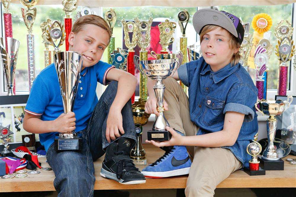 Sasha, 9, and Jordan, 11, Shepherd of Sandling who are European Dance Champions