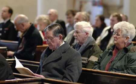 Some of those who attended the memorial service on Sunday. Picture: DAVID ANTONY HUNT