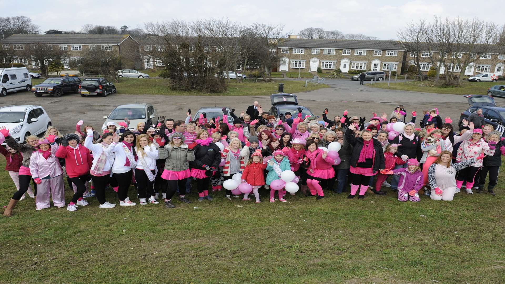 The bench will be on the promenade by this car park which is the starting point for Miss Rubins' charity walks