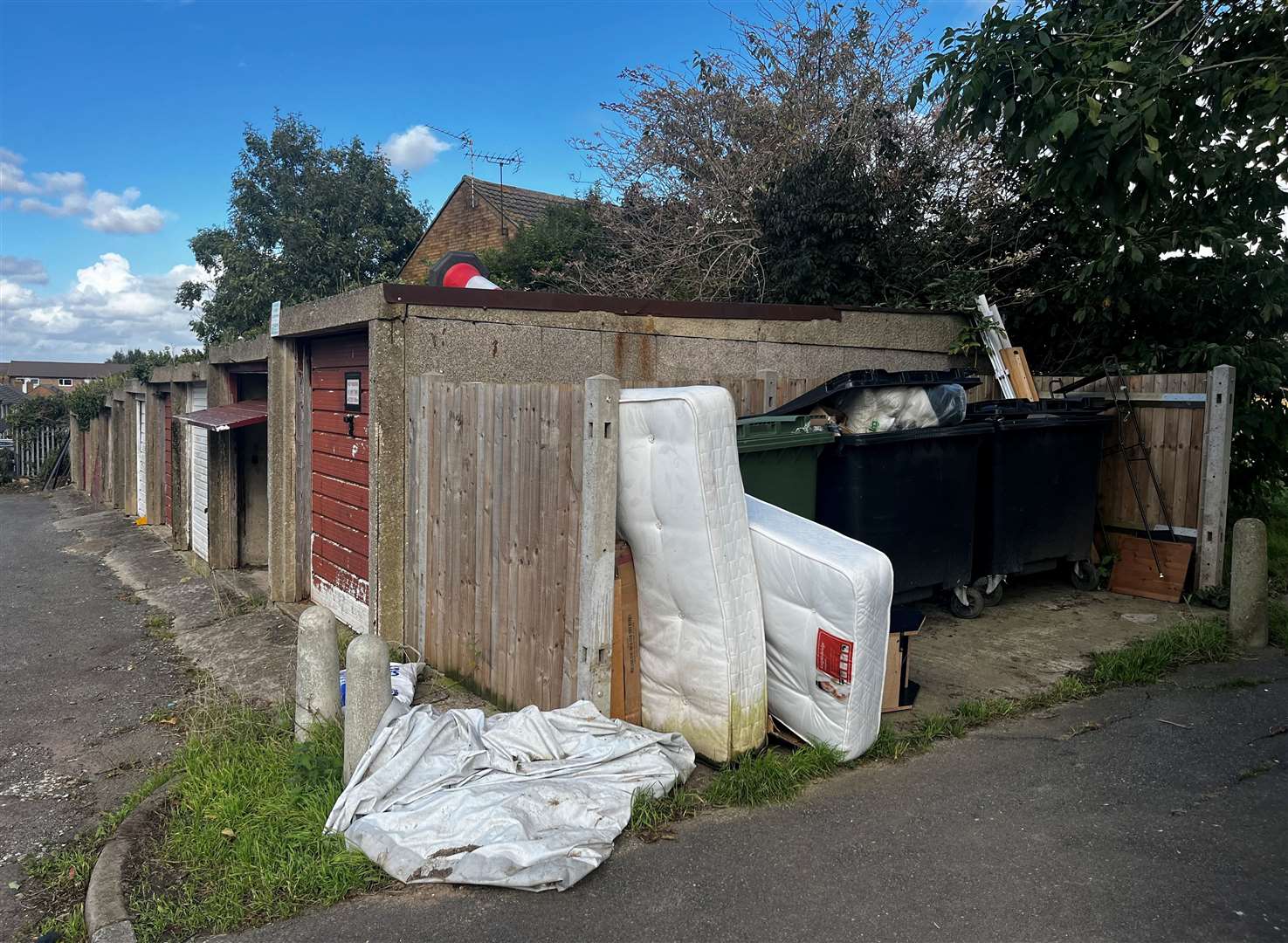 The communal bin store in Leonard Avenue, Swanscombe is "misused"