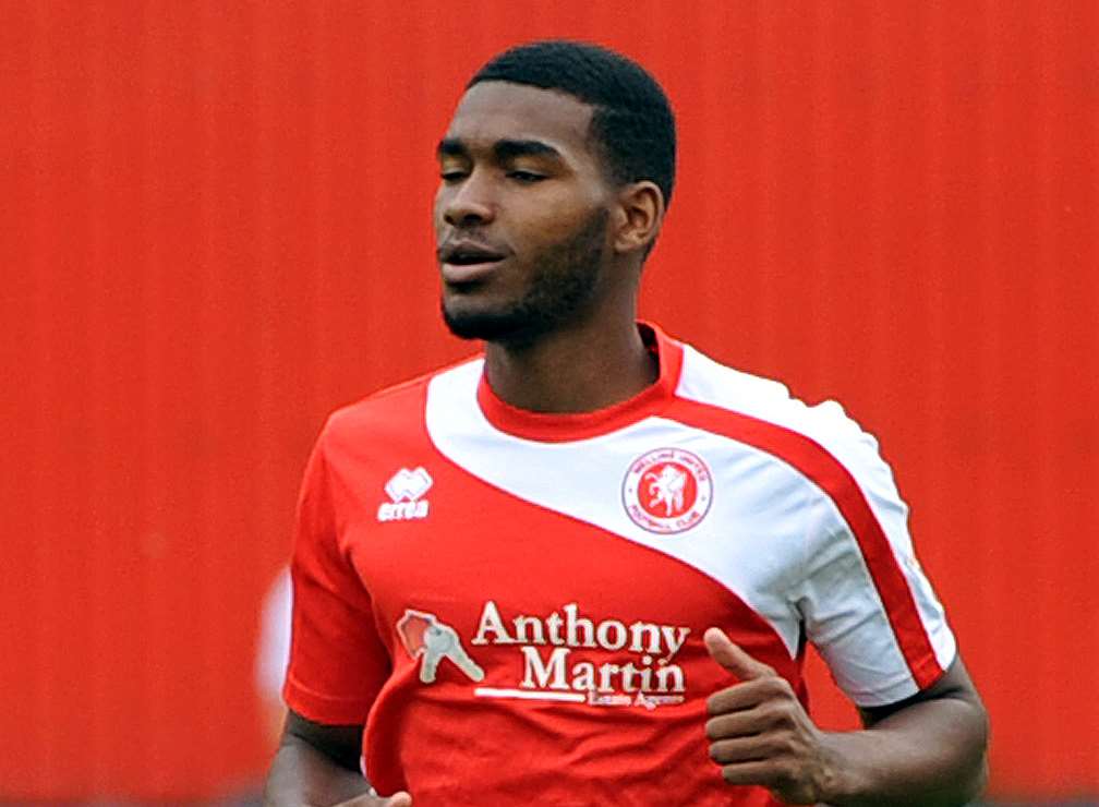 Tyrone Marsh in action for Welling during his loan spell Picture: David Brown