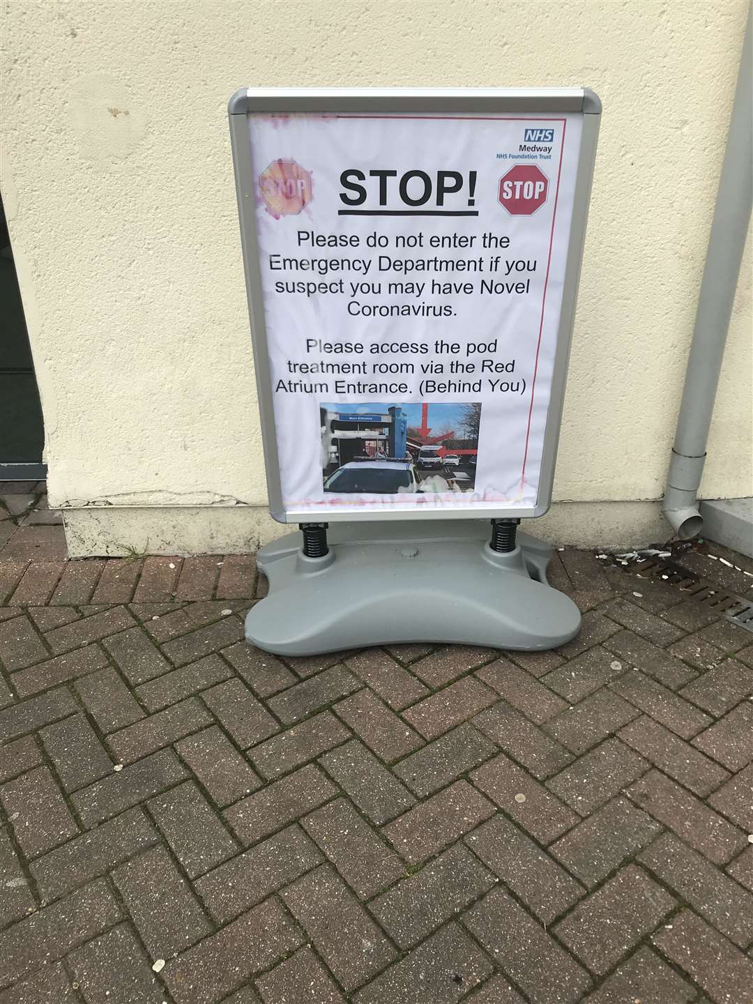 Signage at Medway Maritime Hospital.