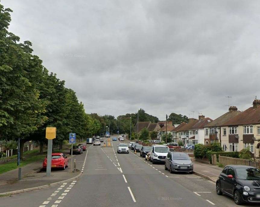 A suspected drink driver fled the scene following a crash on the A226 Rochester Road. Photo: Google Images