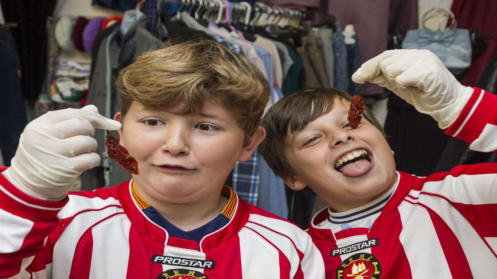 Daniel Reville and Daniel Smith contemplate a meal they'll never forget