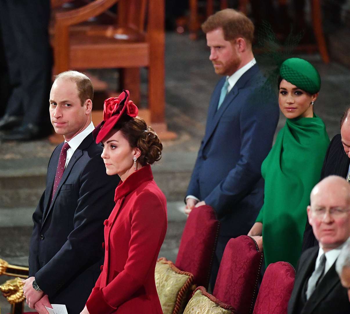 The couples during a service at Westminster Abbey in 2020 (Phil Harris/Daily Mirror)