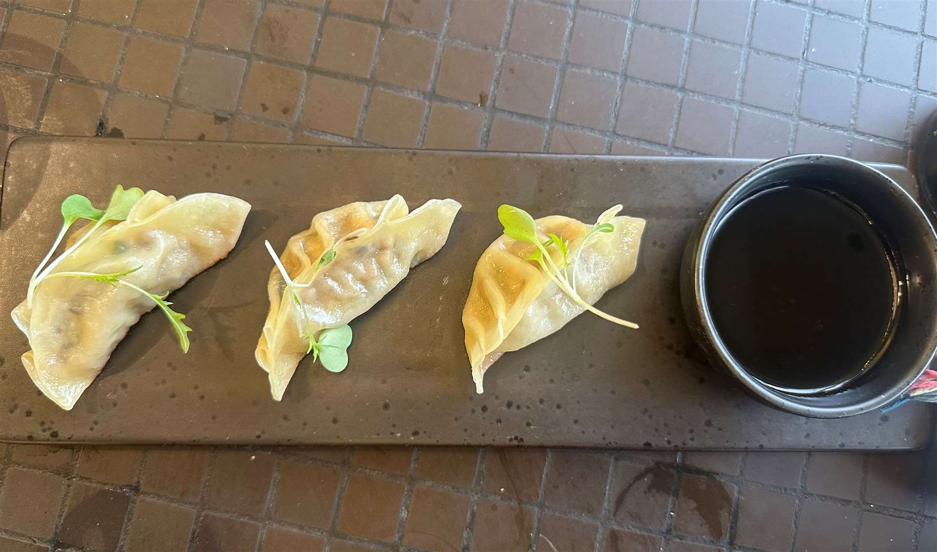 Scallop gyozas at Mori Mori in Cliftonville, Margate