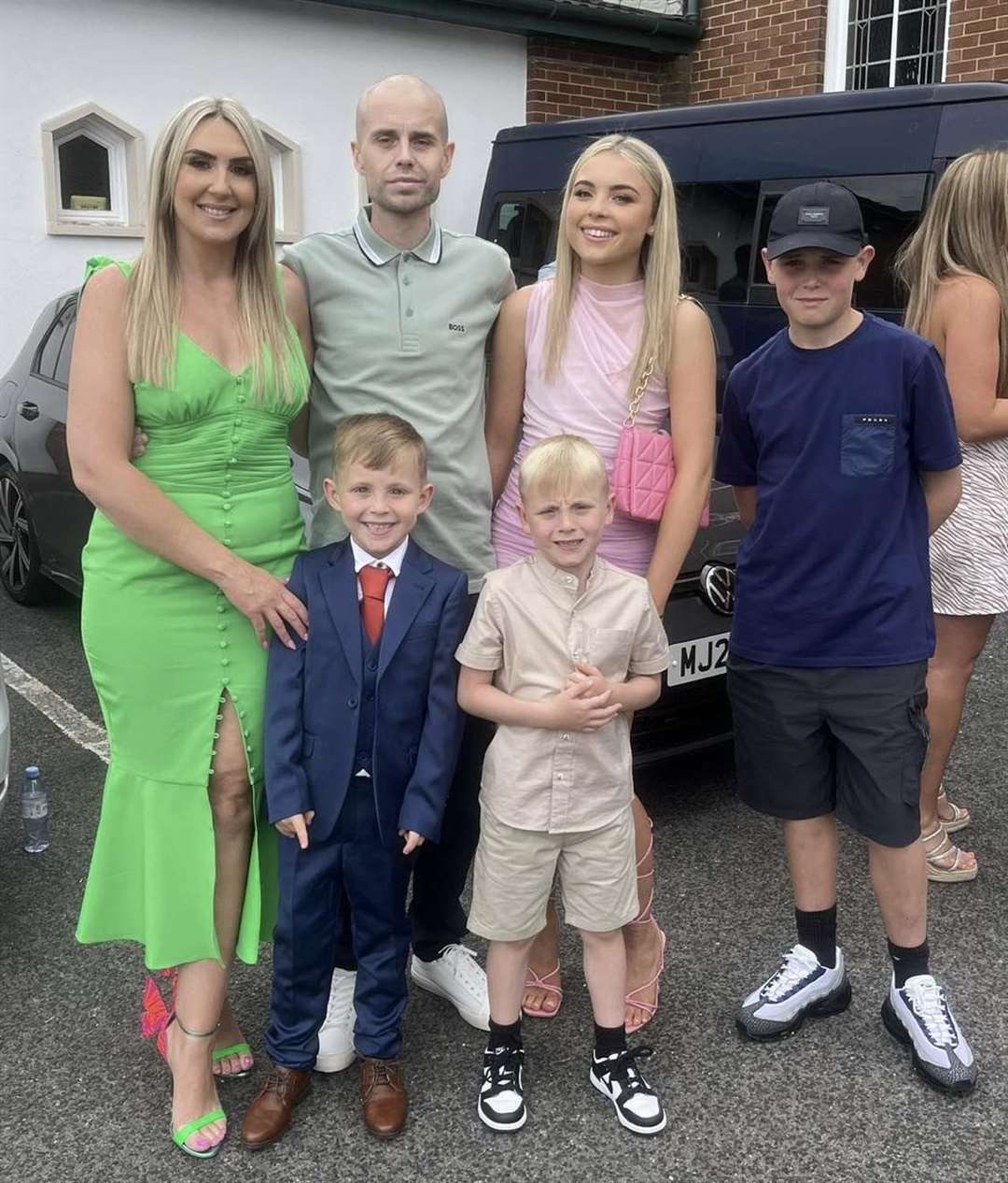 Andrew Harrison with his wife and four children (Andrew Harrison/PA)