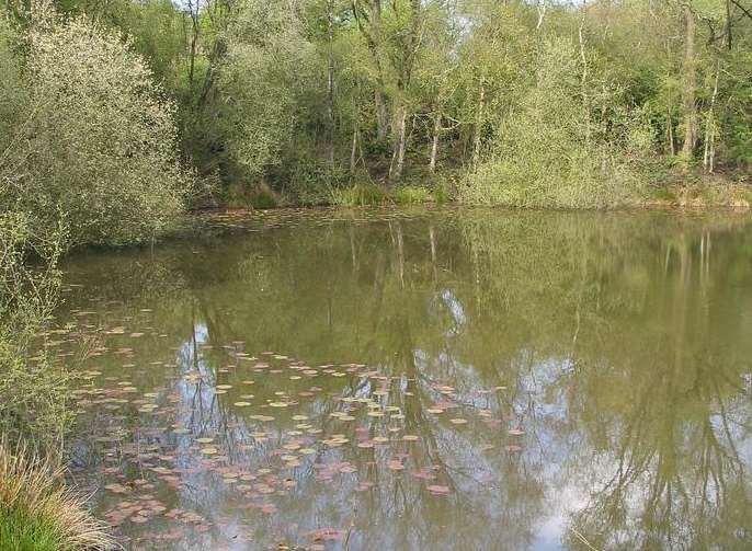 The Pool of Peace, made from a crater