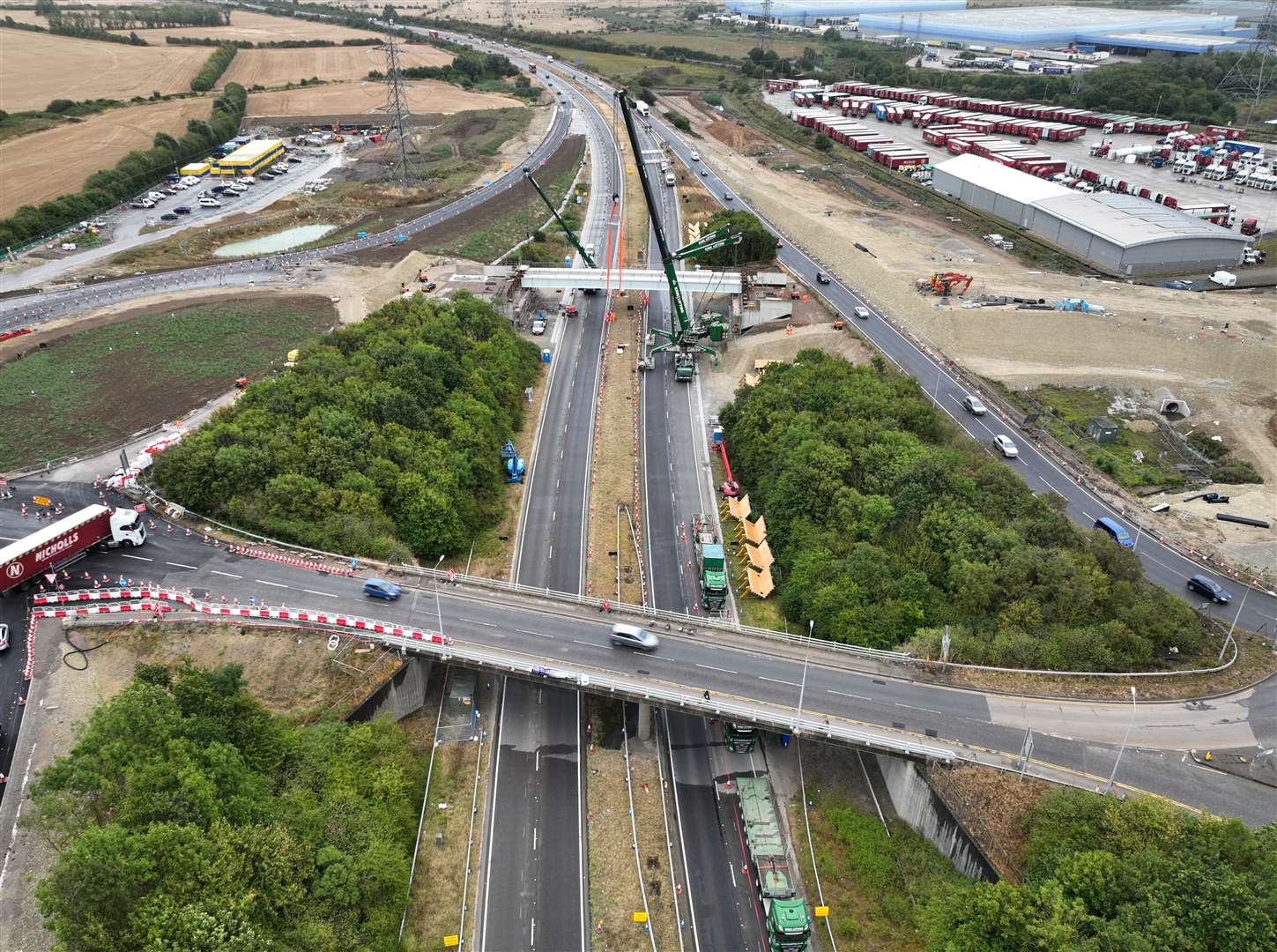 The old and new Grovehurst bridges over the A249 near Iwade and Kemsley. Picture: Phil Drew