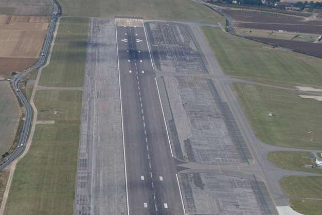 The runway at Manston is the fourth-longest in the UK. Picture: Simon Burchett