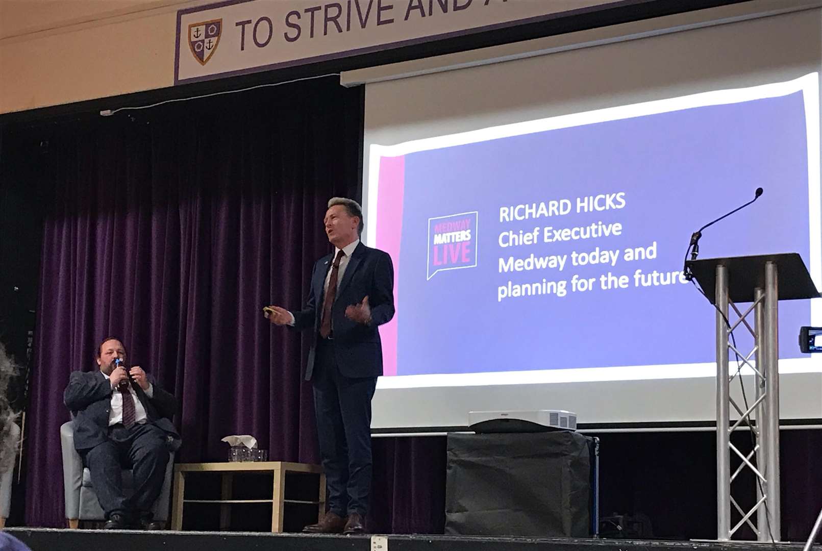 Chief executive Richard Hicks at the Medway Matters event