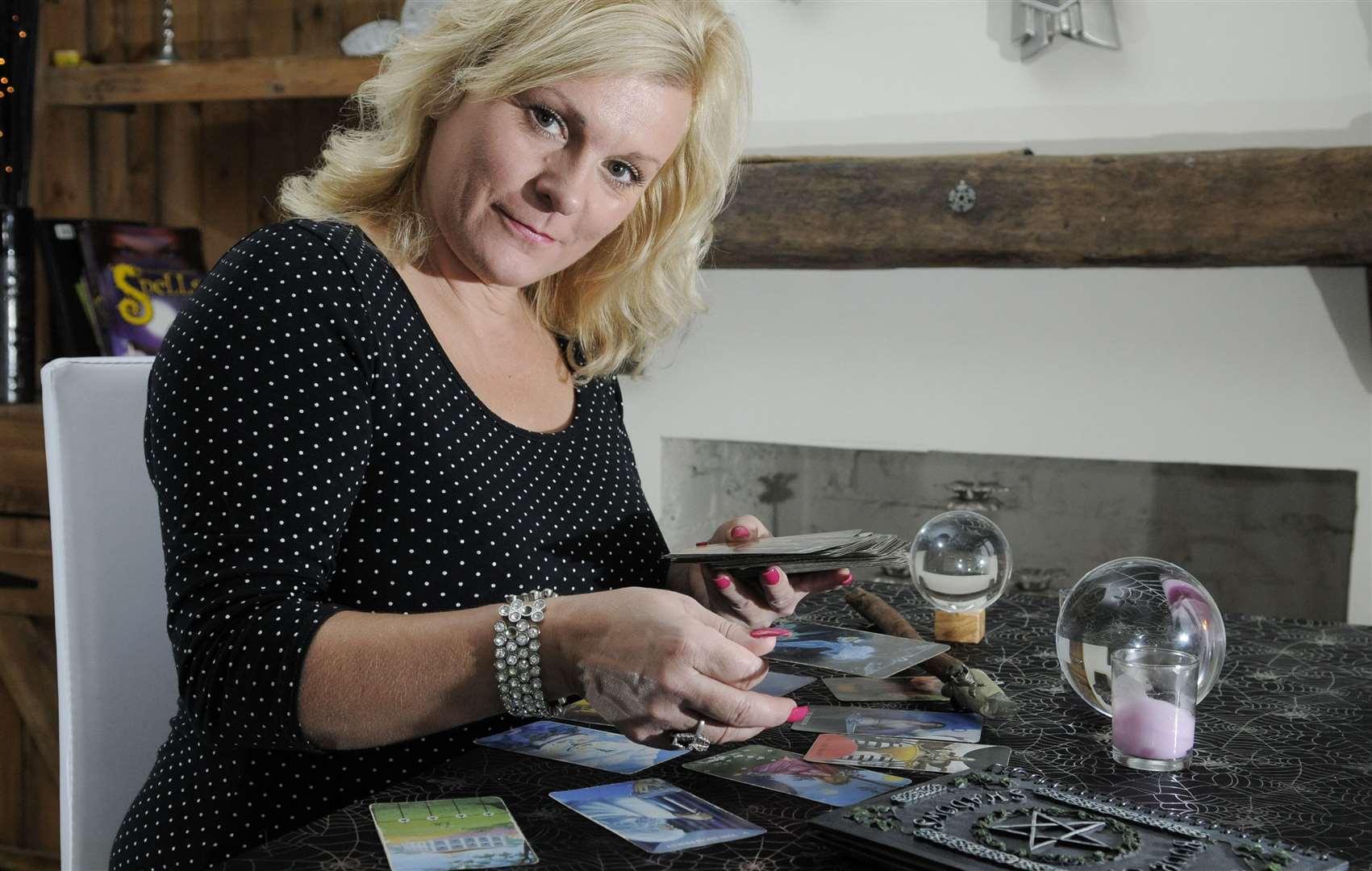 Charlotte Clark, Island psychic, at home