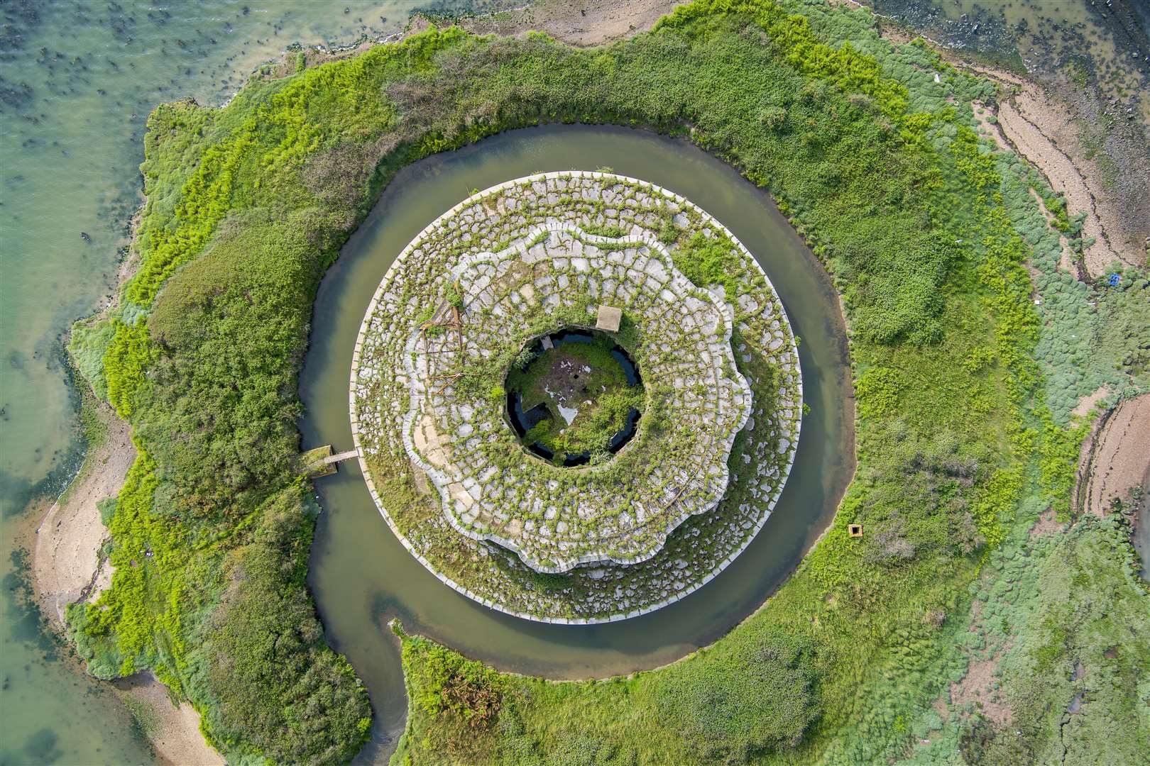 Fort Darnet was decommissioned before the First World War but was used in the Second World War as an obseravtion post. Picture: Aerial Imaging South East