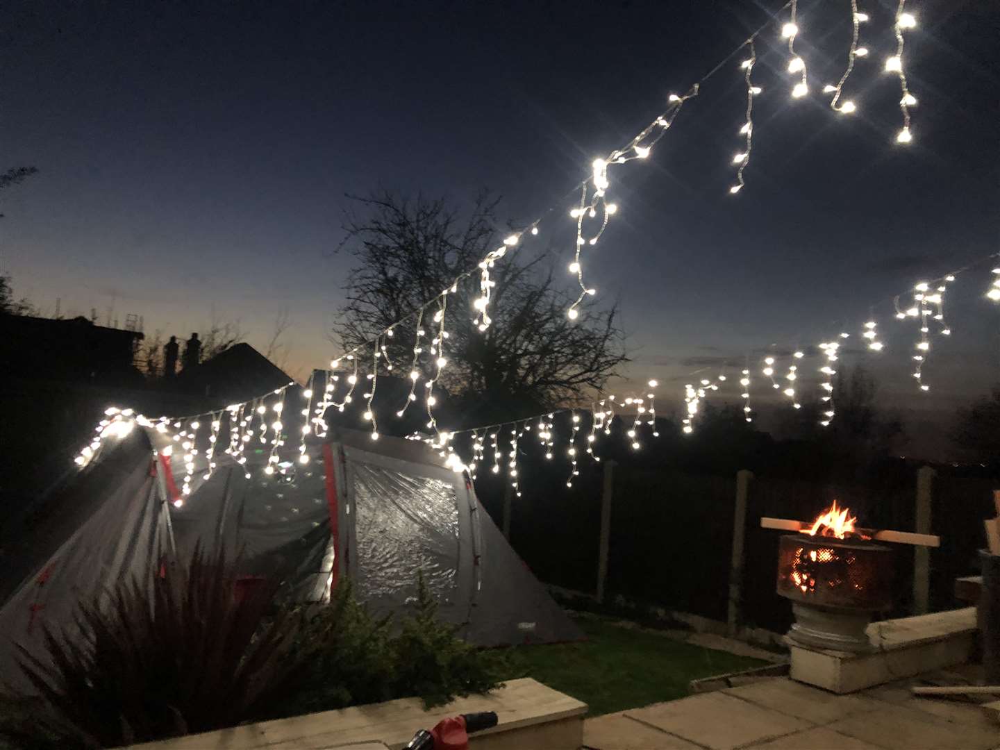 Ian Alcorn has set up camp in his garden (Ian Alcorn)