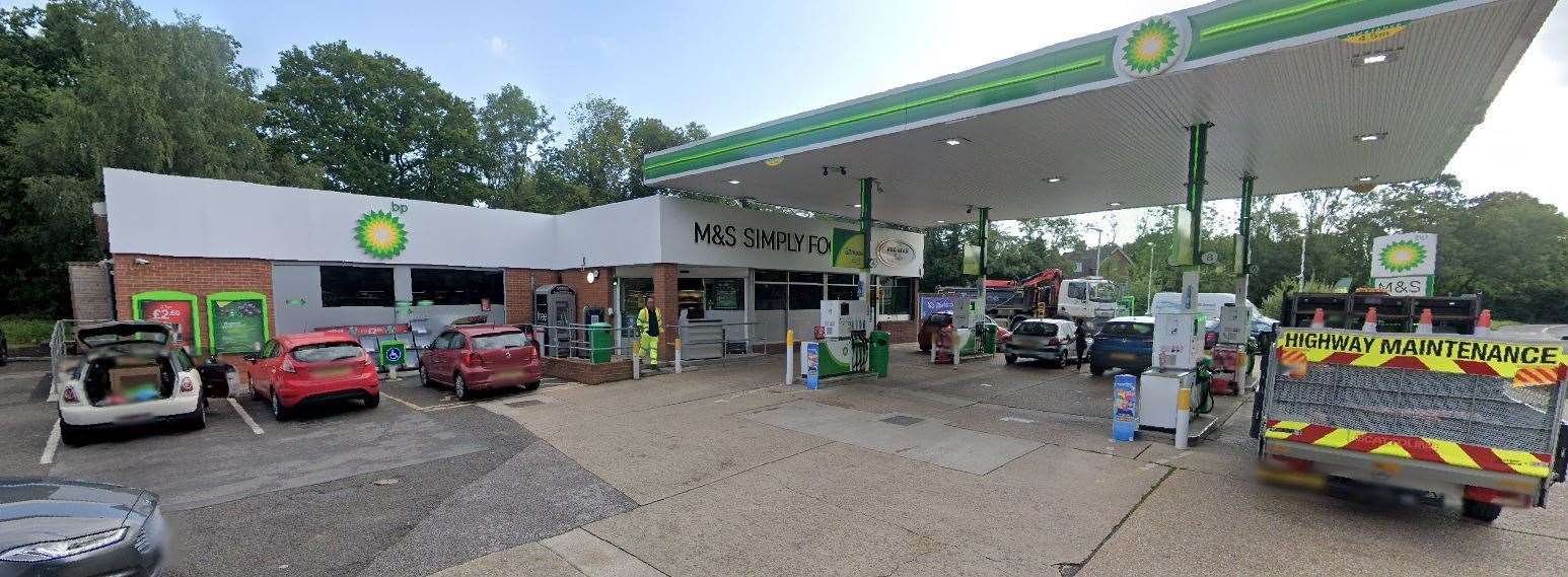 The BP service station in Ashford Road has closed its pumps over fuel shortages Picture: Google