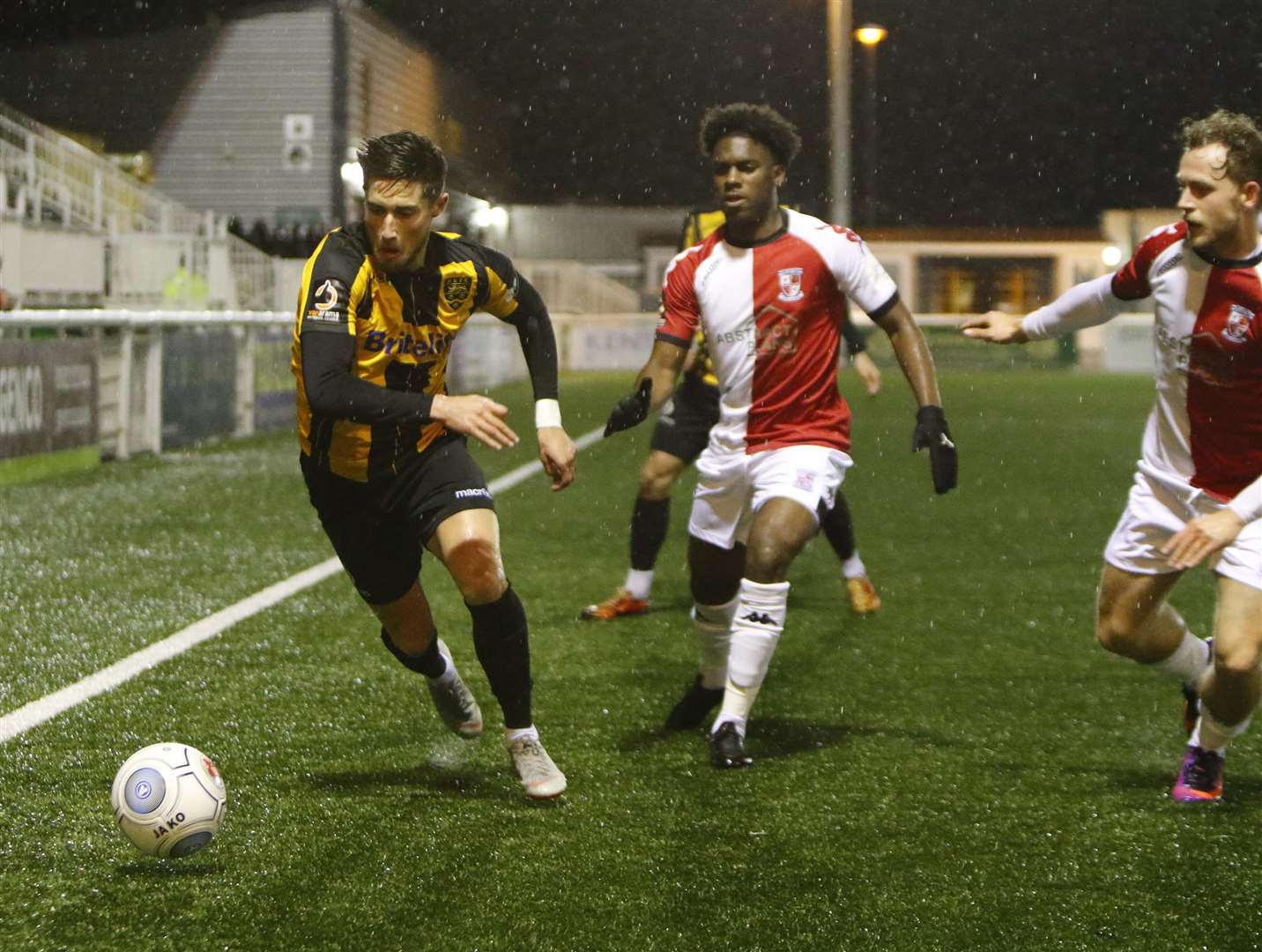 Sean Shields gets down the line for Maidstone Picture: Andy Jones