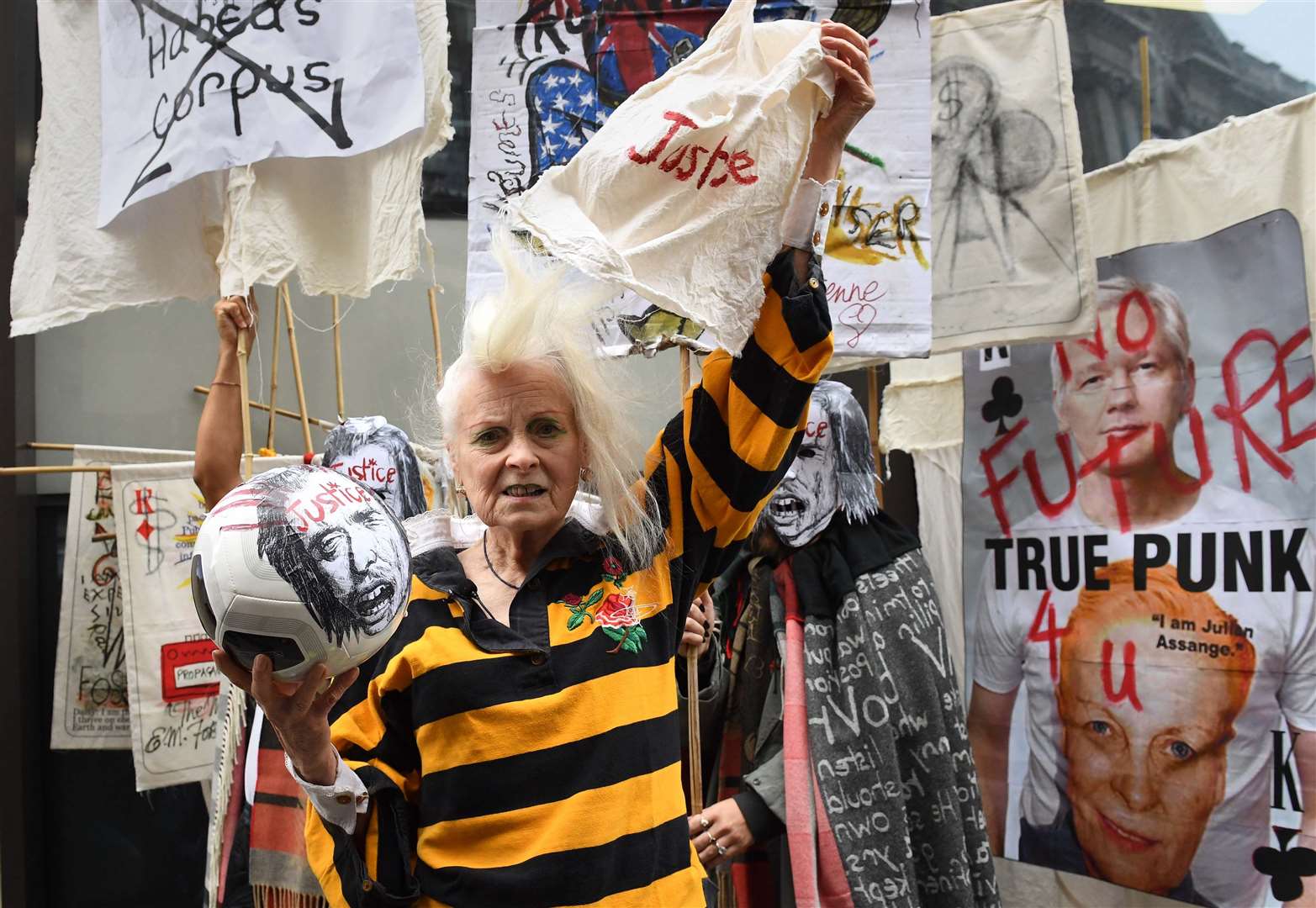 Dame Vivienne Westwood outside the Old Bailey (Stefan Rousseau/PA)