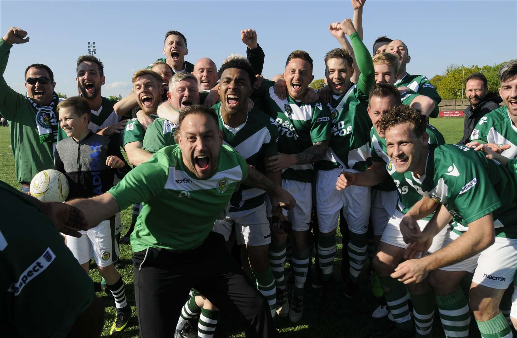 Ashford's win over Rochester sealed title glory in 2017 and is Derek Pestridge's fondest memory. Picture: Gary Browne