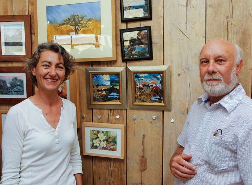 Laurie Harpum and Phil Coles who made the artwork display area