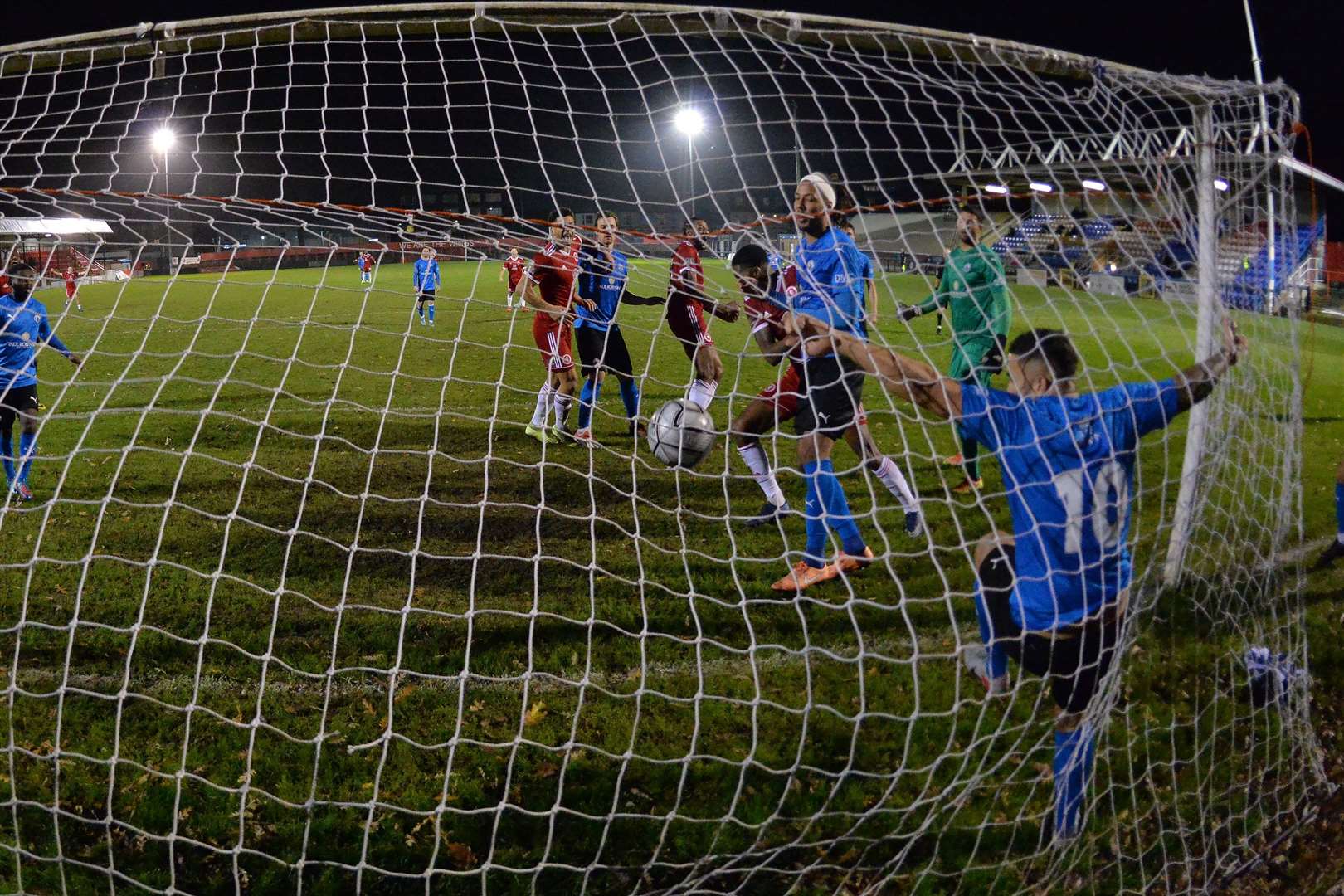 Rowan Liburd scores Weliing's second goal in the 2-2 draw with Billericay on Tuesday night. Picture: Keith Gillard (43220783)