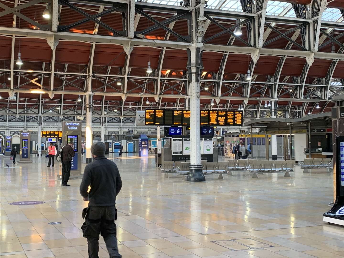 A quiet concourse at Paddington Station in London (Pete Clifton/PA)