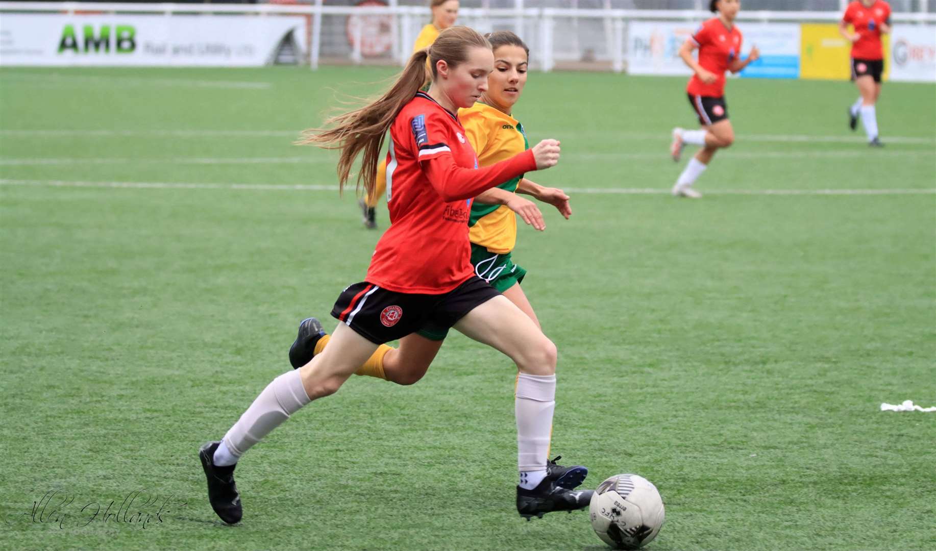 Madison Woodgate completed her hat-trick for Chatham in the second half against Horsham Picture: Allen Hollands