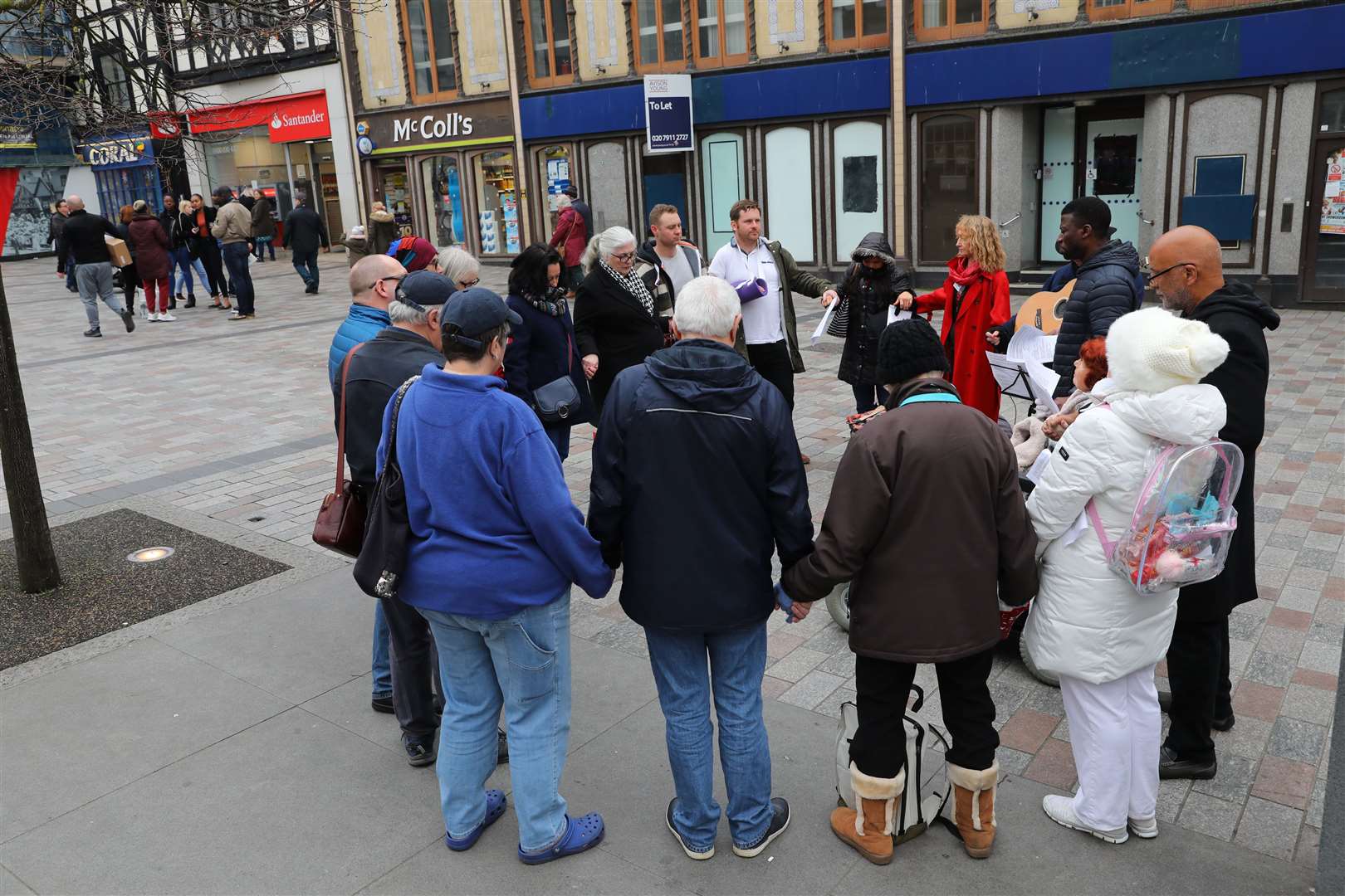 A memorial service for the homeless who have died was held in Maidstone's Jubilee Square. Picture: Andy Jones