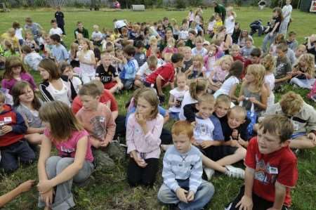 Children getting ready for an afternoon of fun