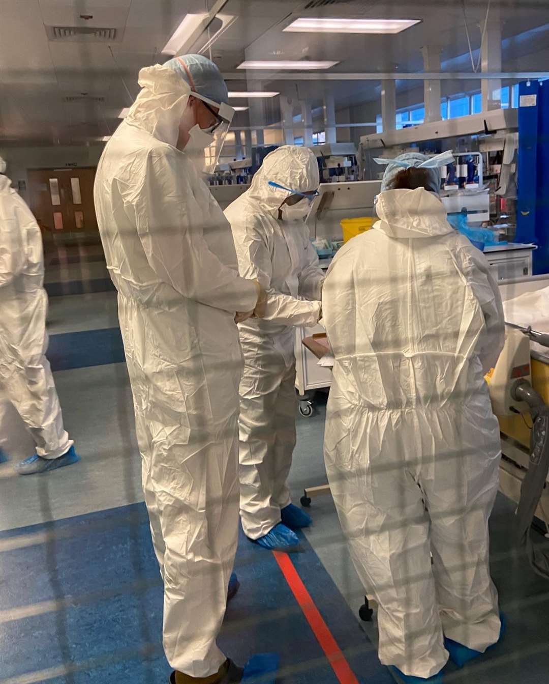 PPE, like these worn by medics at Darent Valley Hospital in Dartford, were supplied as part of a government call for businesses and the public to help with supply chains early in the pandemic last year