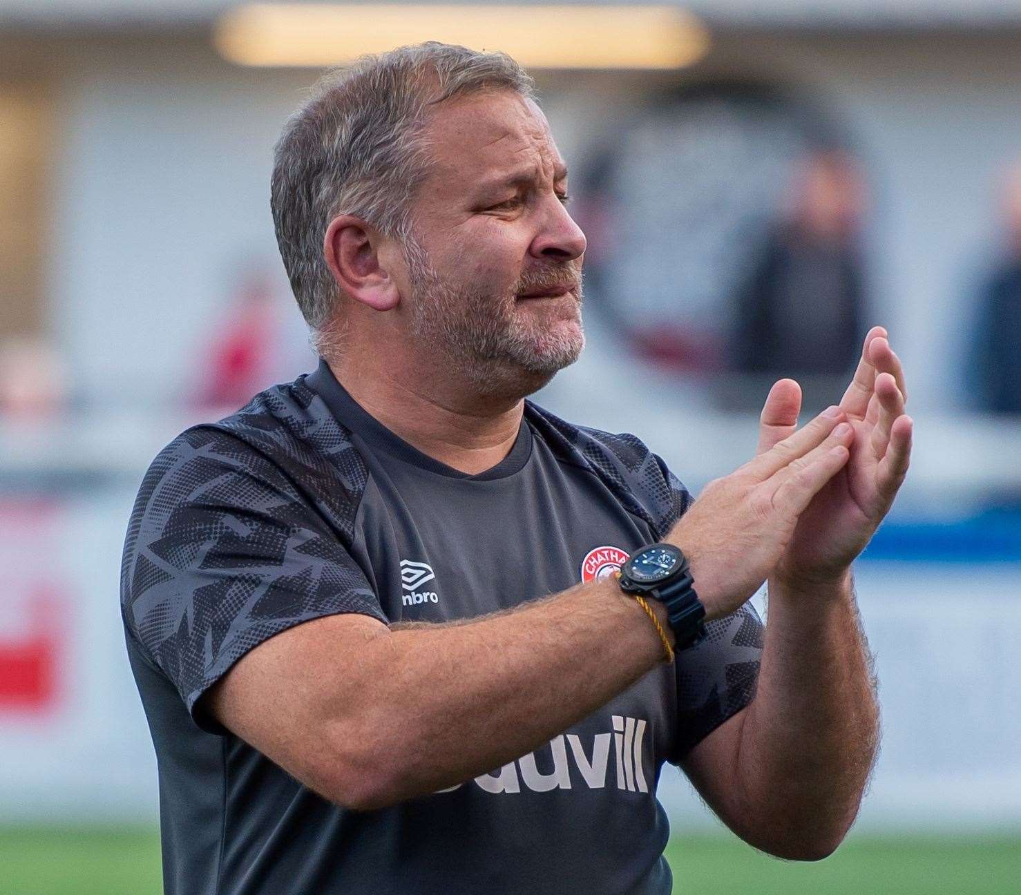 Chatham boss Kevin Hake heaped praise on his side after taking Slough all the way in the FA Trophy before they lost on penalties last weekend. Picture: Ian Scammell