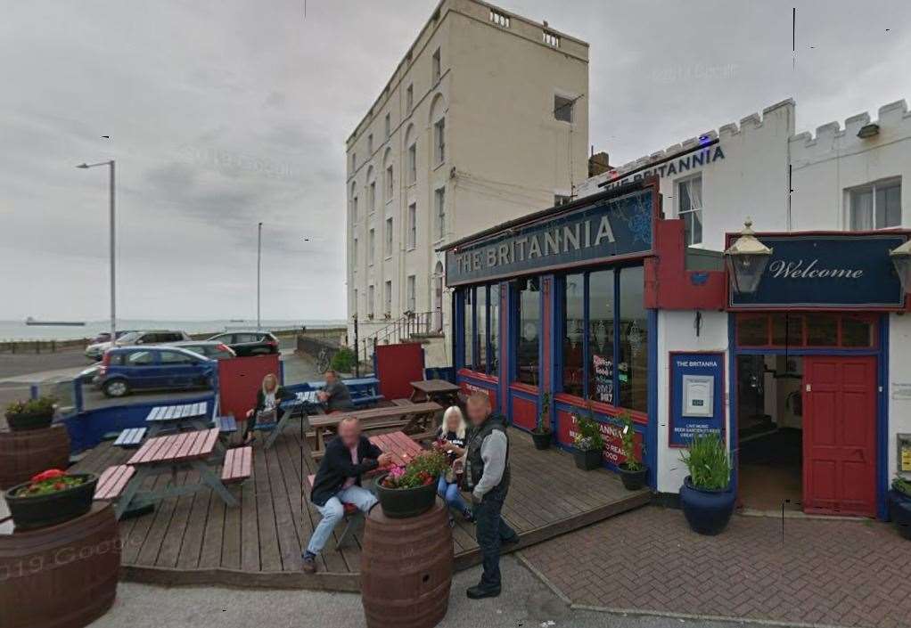 The incident took place at The Britannia pub in Margate. Picture: Google Street View