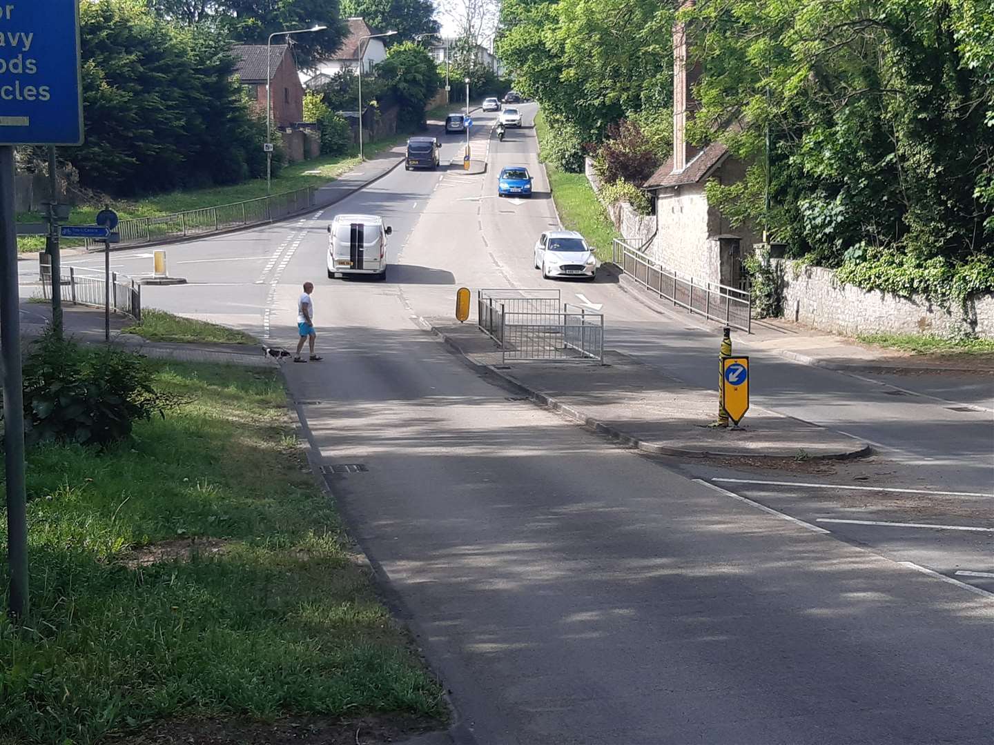 The junction of Deringwood Drive and Willington Street is at the foot of two hills