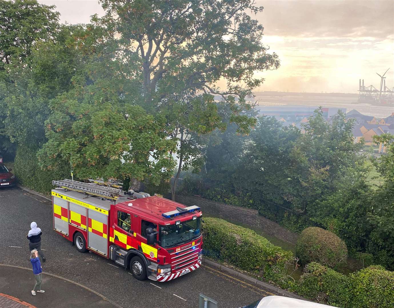 Crews were called to a fire inside some tunnels near Fountain Walk, Northfleet. Picture: Anna Żołnacz