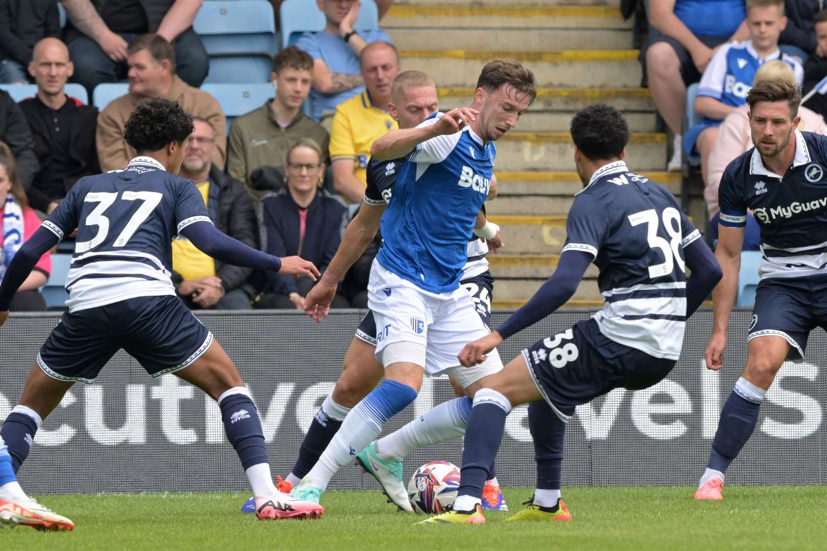 Conor Masterson, pictured in pre-season action, hasn’t played since an opening day win over Carlisle United Picture : Keith Gillard