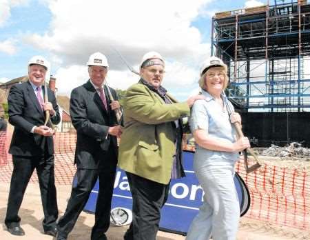Groundbreaking ceremony marking the start of construction work at the New Marlowe Theatre
