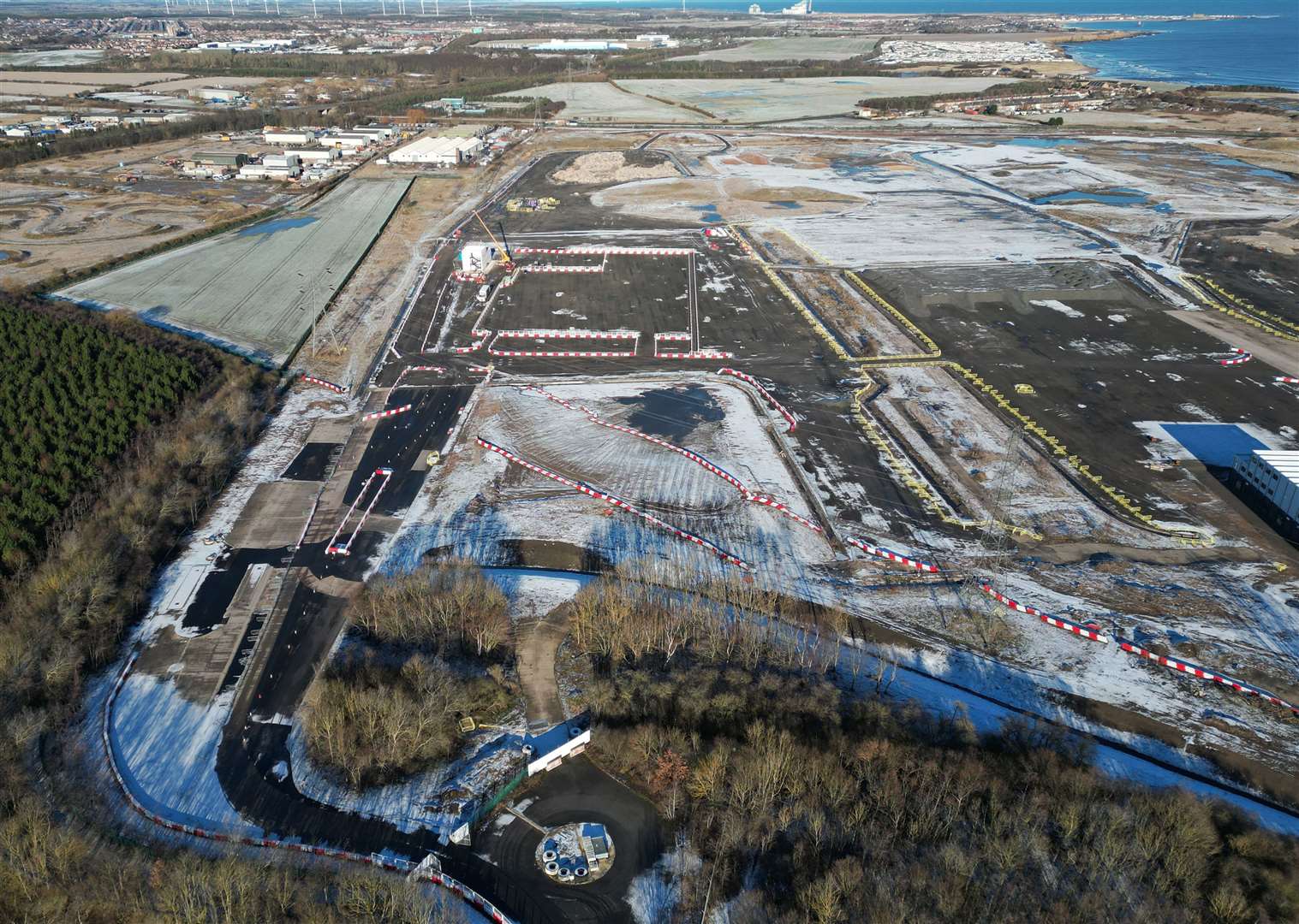 The site in Blyth, Northumberland where Britishvolt had plans to build a gigafactory to make batteries (Owen Humphreys/PA)